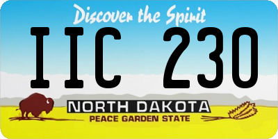 ND license plate IIC230