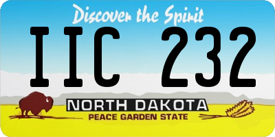 ND license plate IIC232