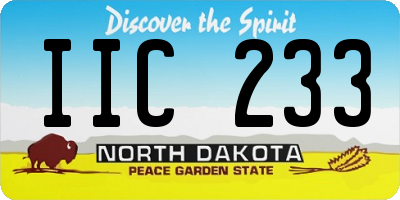 ND license plate IIC233
