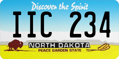 ND license plate IIC234