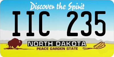 ND license plate IIC235