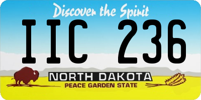 ND license plate IIC236