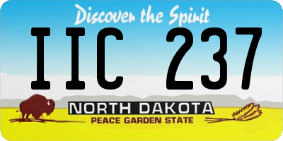 ND license plate IIC237