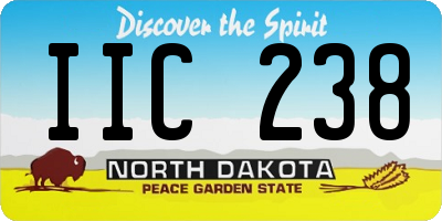 ND license plate IIC238
