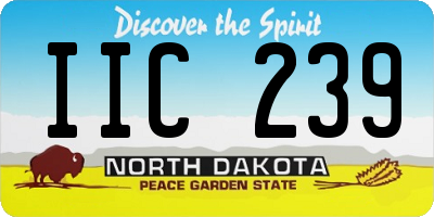 ND license plate IIC239