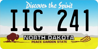 ND license plate IIC241