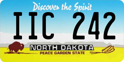 ND license plate IIC242