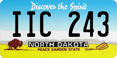 ND license plate IIC243