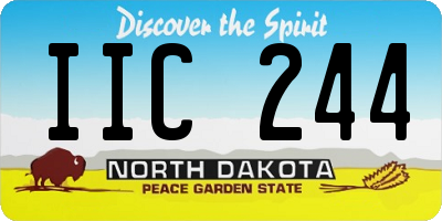 ND license plate IIC244