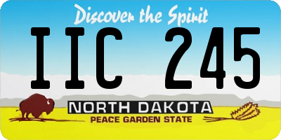 ND license plate IIC245