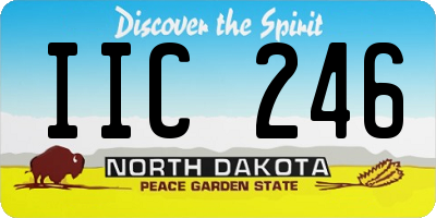 ND license plate IIC246