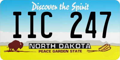 ND license plate IIC247