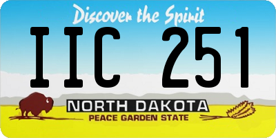 ND license plate IIC251