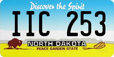 ND license plate IIC253