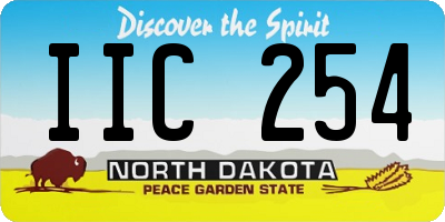 ND license plate IIC254