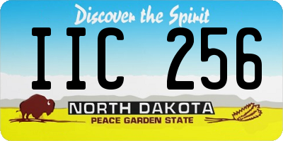 ND license plate IIC256