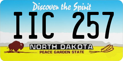 ND license plate IIC257