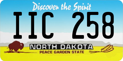 ND license plate IIC258