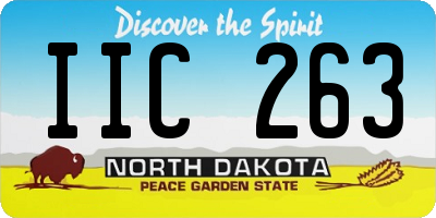 ND license plate IIC263