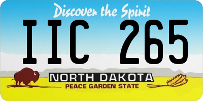 ND license plate IIC265