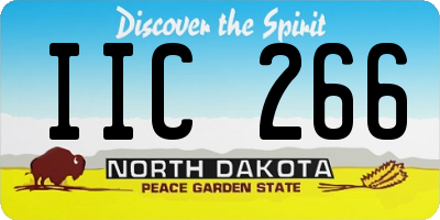 ND license plate IIC266