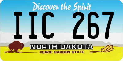 ND license plate IIC267