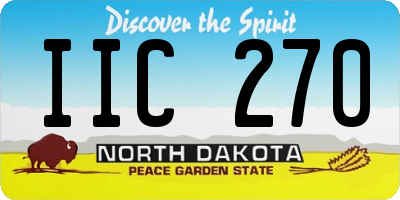 ND license plate IIC270