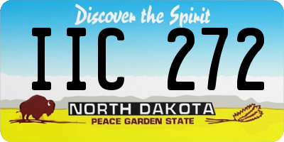 ND license plate IIC272