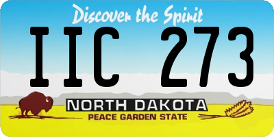 ND license plate IIC273