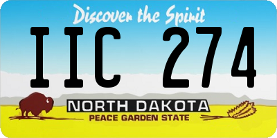 ND license plate IIC274