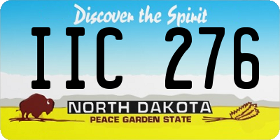 ND license plate IIC276