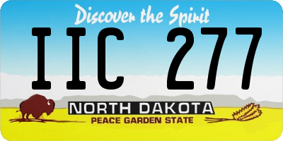 ND license plate IIC277