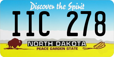 ND license plate IIC278