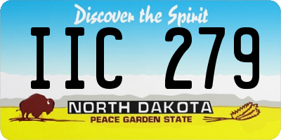 ND license plate IIC279
