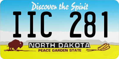 ND license plate IIC281