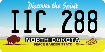 ND license plate IIC288