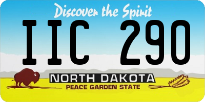 ND license plate IIC290