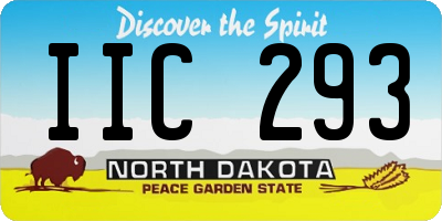 ND license plate IIC293