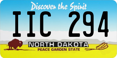 ND license plate IIC294