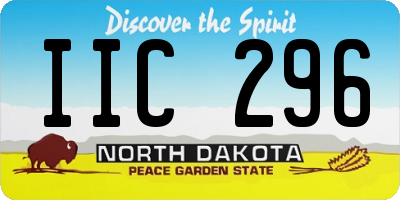 ND license plate IIC296