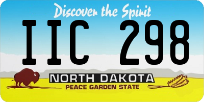ND license plate IIC298