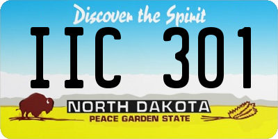 ND license plate IIC301