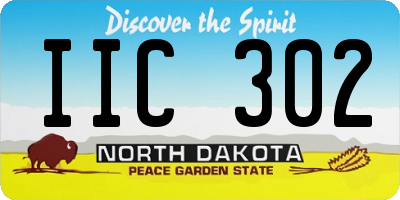 ND license plate IIC302