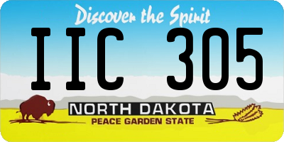 ND license plate IIC305