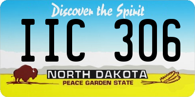 ND license plate IIC306