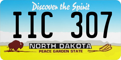 ND license plate IIC307