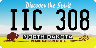 ND license plate IIC308
