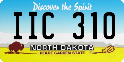 ND license plate IIC310