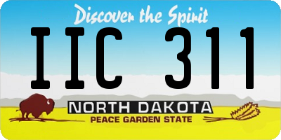 ND license plate IIC311