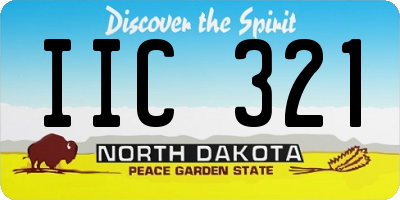 ND license plate IIC321